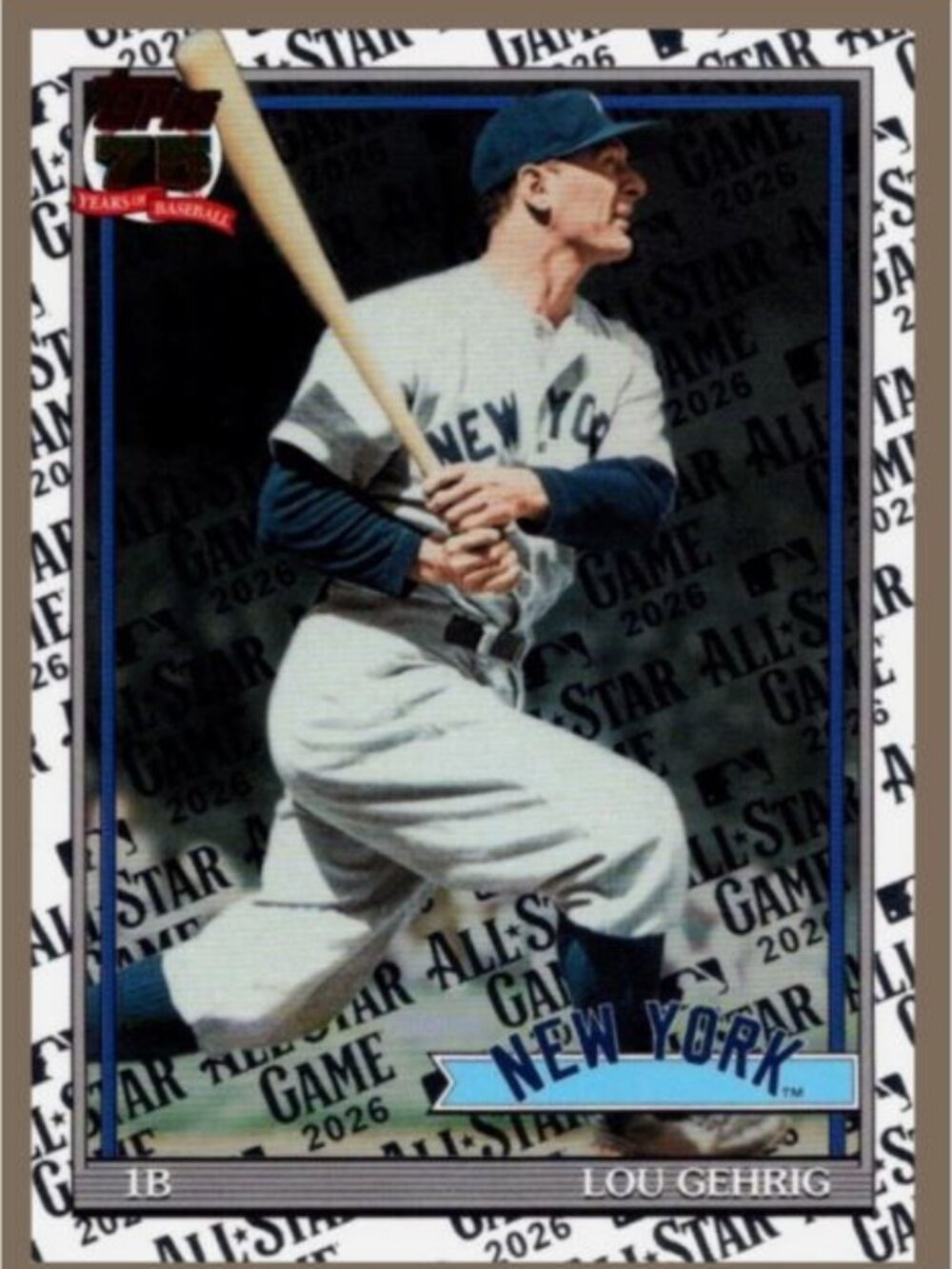Lou Gehrig NY Yankees, All-Star Game Foil 1991 Topps 2026 Topps Ser 2 card #91B2
